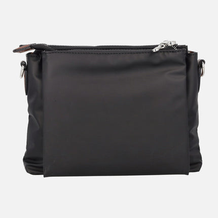 Bolsos bandolera Pepe moll en tejido negro con asa regulable