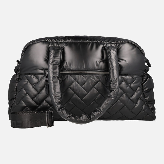 Metallized padded fabric travel bag – Zapaterías Cortés