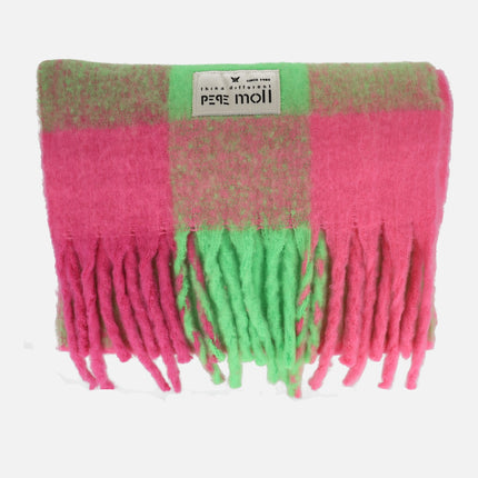 Pepe moll scarves in fuchsia and green lime