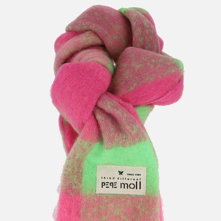 Pepe moll scarves in fuchsia and green lime