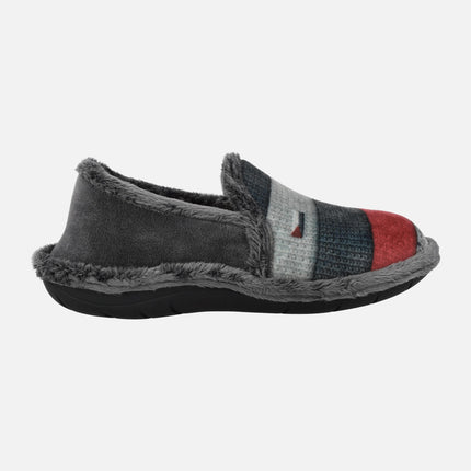 Closed House slippers for men in tricolor combi