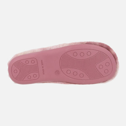 Zapatillas de casa de pelo cerradas para mujer