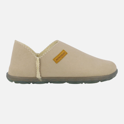 Closed house slippers in Eco Suede with furry Lining