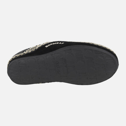 Zapatillas de casa para hombre cerradas en lana Himalaya negro