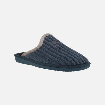 Men's house slippers in soft corduroy fabric