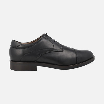 Blucher leather shoes with straight toe