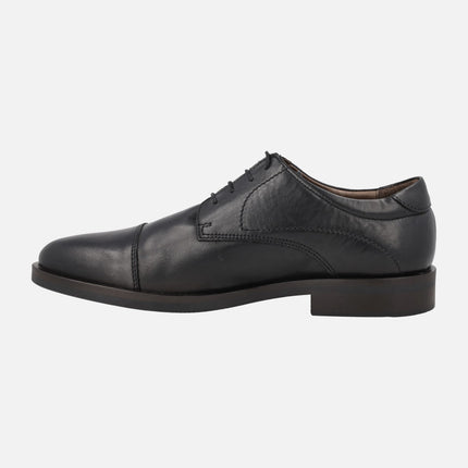 Blucher leather shoes with straight toe