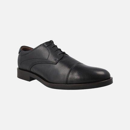 Blucher leather shoes with straight toe