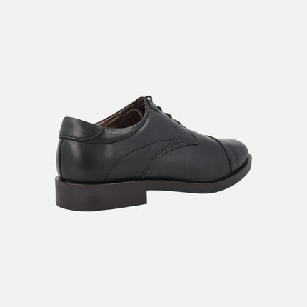 Blucher leather shoes with straight toe