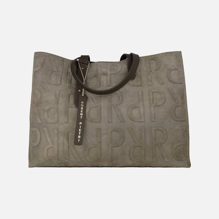 Bolsos de piel serraje taupe con dos asas Vanity