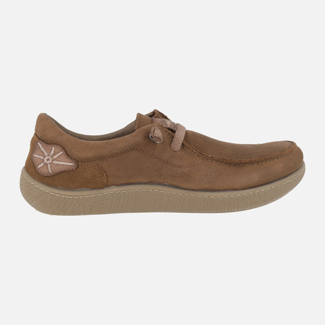 Zapatos de piel estilo wallabee con cordones elásticos Nanpo 015