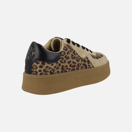 Zapatillas deportivas con plataforma Noble Leopardo