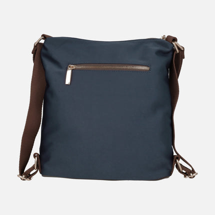 Noco Backpack - Bags in navy blue nylon with brown details