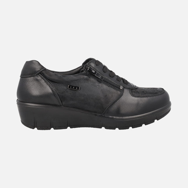 Black comfort sneakers With Tex Membrane