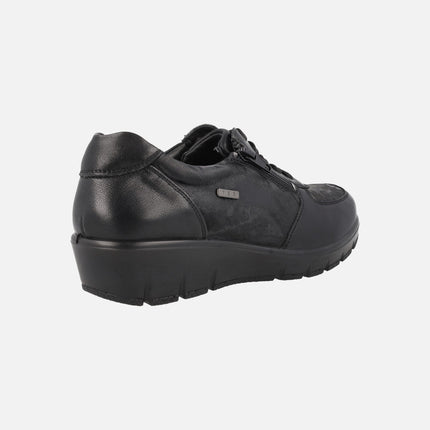 Zapatillas deportivas confort en color negro con membrana TEX