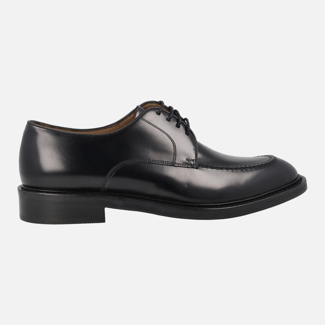 Black leather Laced Shoes for Men Harrys by Lottusse