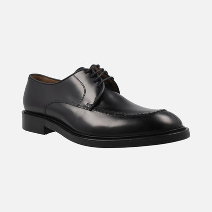 Black leather Laced Shoes for Men Harrys by Lottusse