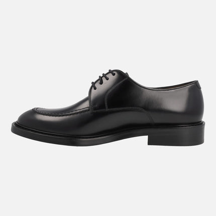 Black leather Laced Shoes for Men Harrys by Lottusse