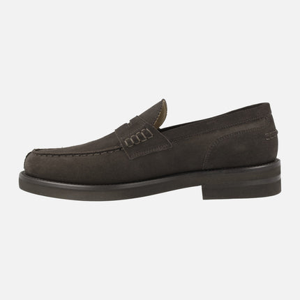 Moccasins for men with classic mask in Moka suede Daytona