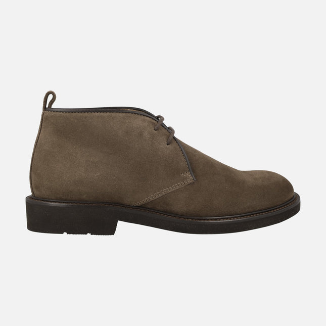 Men's laced booties Baltimore in brown suede