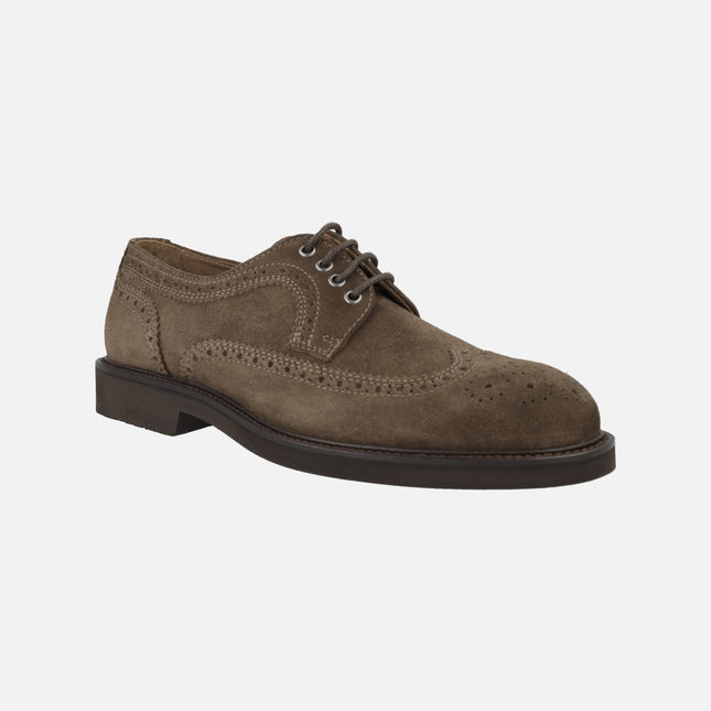 Derby brown suede Baltimore Shoes for man