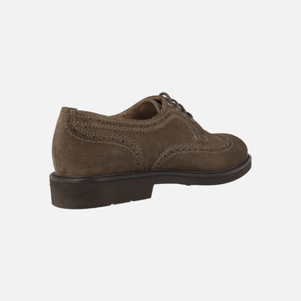 Derby brown suede Baltimore Shoes for man