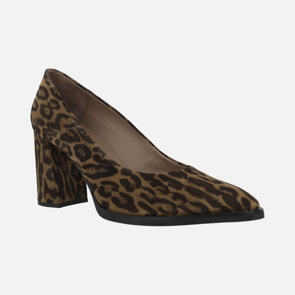 Iconic pumps Shoes in Animal Print Leopard Suede