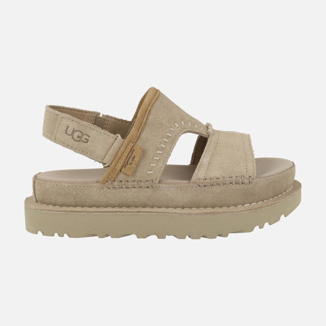 UGG Goldenstar Regenerate Sand suede Sandals