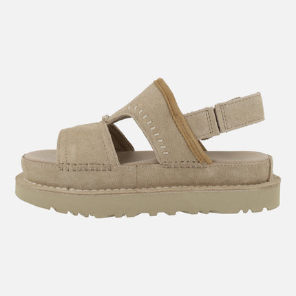 UGG Goldenstar Regenerate Sand suede Sandals