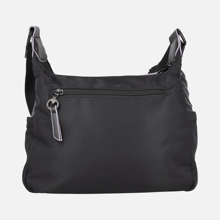 Ventis Crossbody Bags in Black with Mauve details