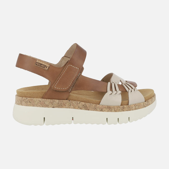 Palma Leather sandals with velcro closure