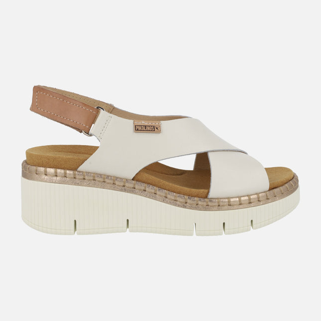 Gomera wedged sandals with velcro closure