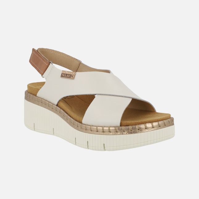 Gomera wedged sandals with velcro closure