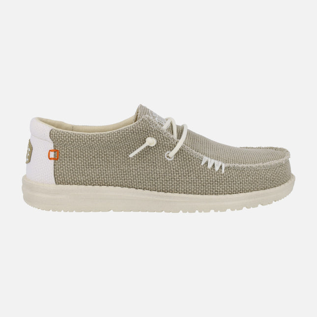 Zapatillas de algodón orgánico para hombre Wally Braided Off white