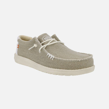 Zapatillas de algodón orgánico para hombre Wally Braided Off white