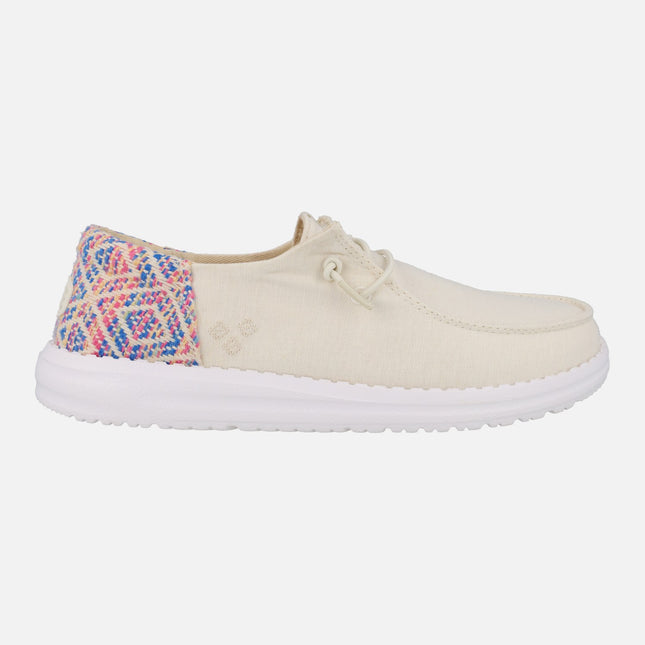 Zapatillas Hey Dude Wendy Funk surf baja con talón bordado
