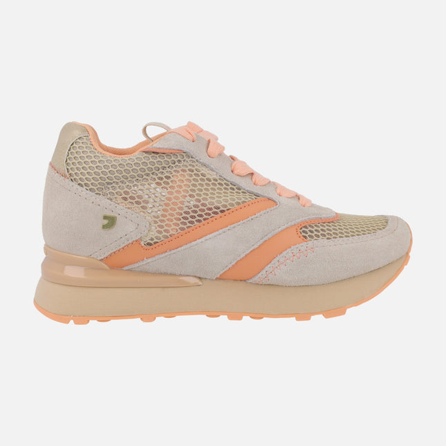 Zapatillas deportivas con cuña interior Larrabee beige