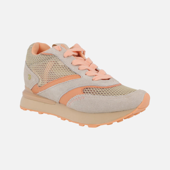 Zapatillas deportivas con cuña interior Larrabee beige