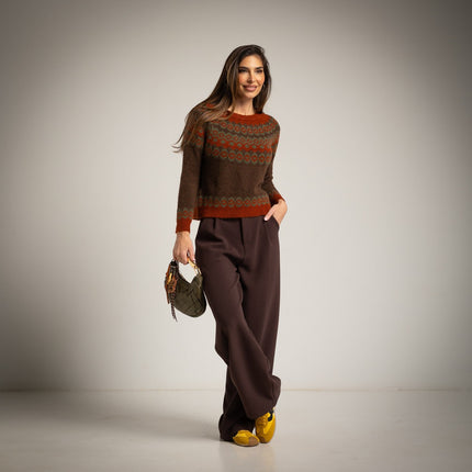 Jersey de textura cálida con grecas