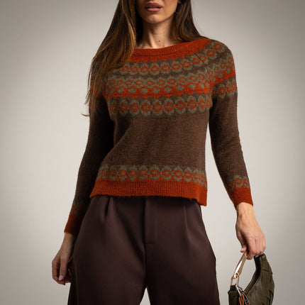 Jersey de textura cálida con grecas