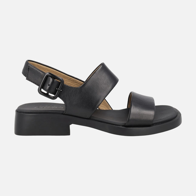 Women's leather sandals with low heel Dana