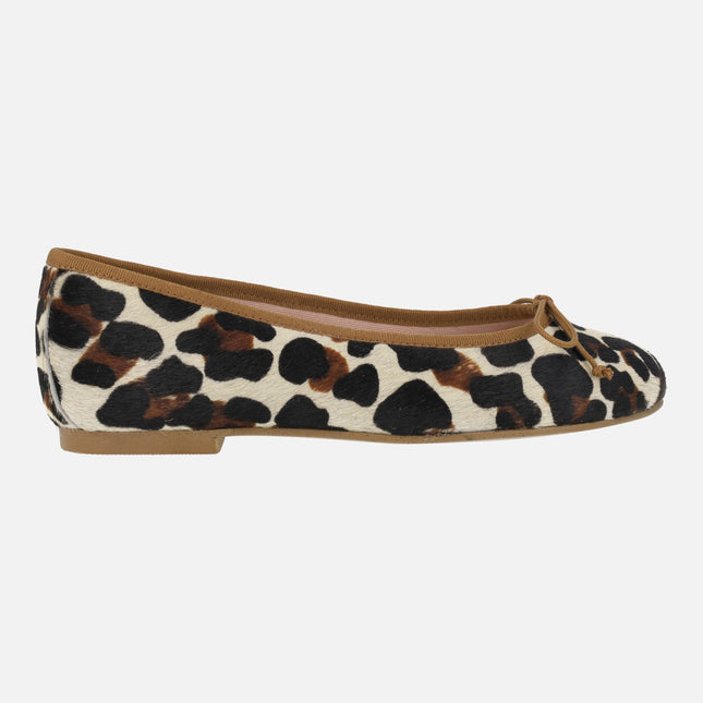 Emma Jaguar ballerinas in leopard animal print