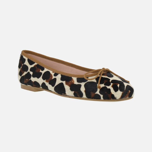 Emma Jaguar ballerinas in leopard animal print