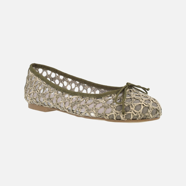 Emma braided fabric flats