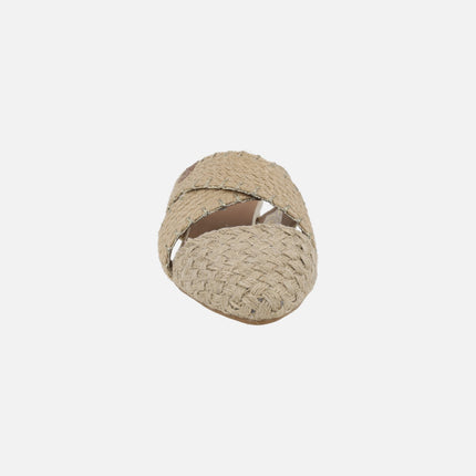 Popa Cove Gold Jute mules