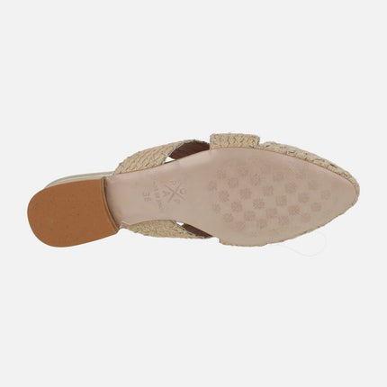 Popa Cove Gold Jute mules