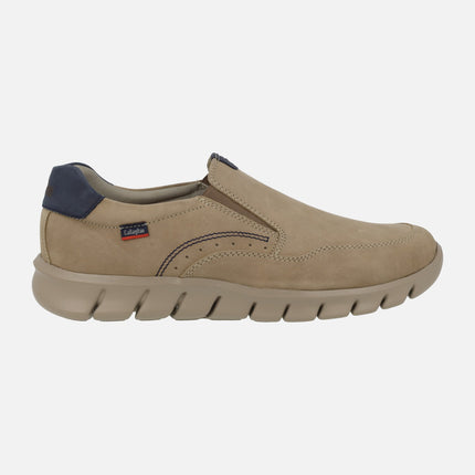 Mocasines deportivos Mazi en nobuck engrasado taupe