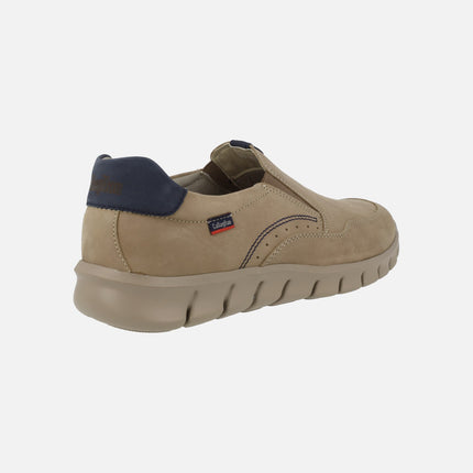Mocasines deportivos Mazi en nobuck engrasado taupe