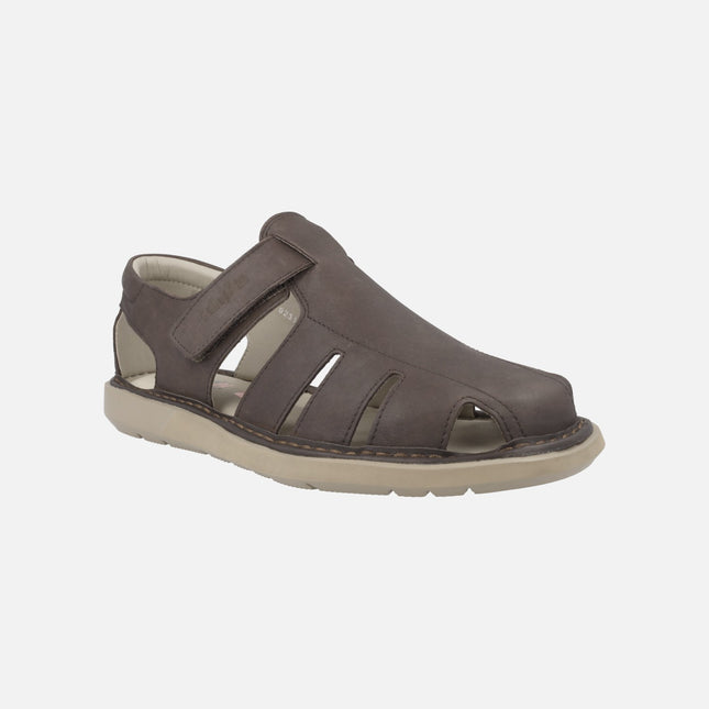 Semi -open leather sandals for men Leban