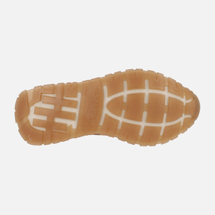 Sport Kansas moccasins in brown and white combined